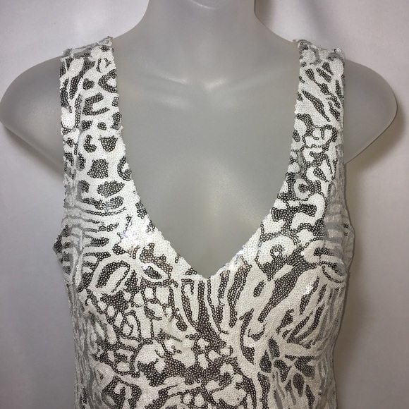 Party dress. Silver and White Forever 21 Sz S - Picture 2 of 8